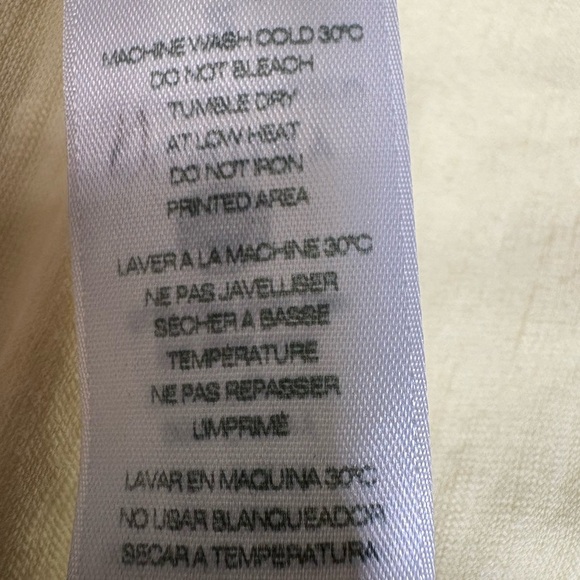 Sundry Pale Yellow Muscle Tee Boxy Relaxed with Lace Detail on Sleeve. CottonUSA - Picture 6 of 10